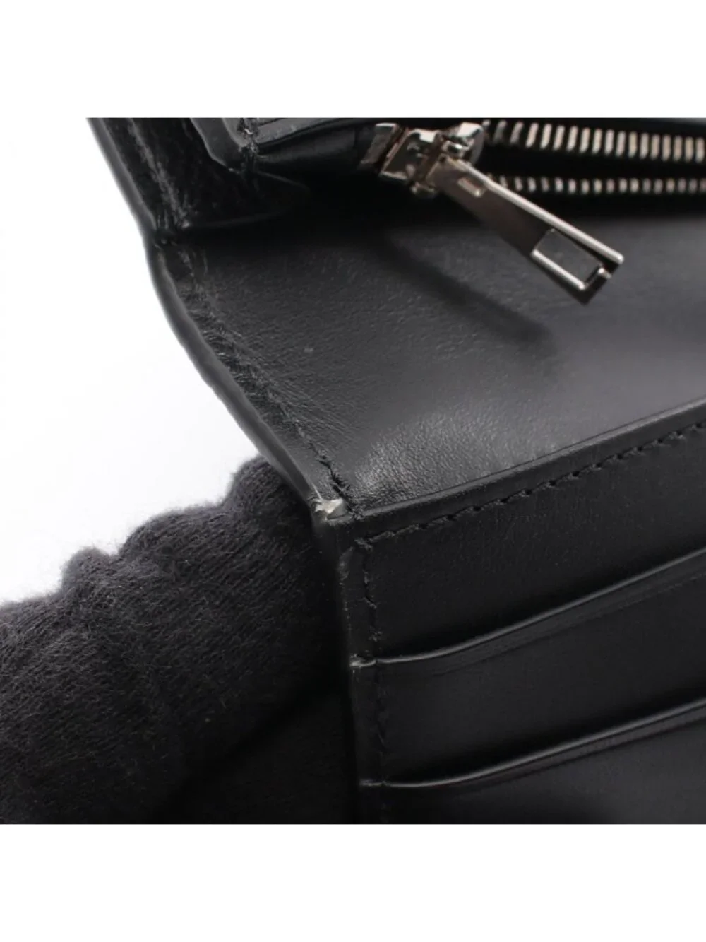Loewe Bifold Wallet Long Horizontal Gray Leather